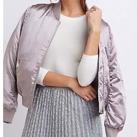 lilac bomber jacket